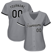 Загрузить изображение в средство просмотра галереи, Custom Gray Black-White Baseball Jersey