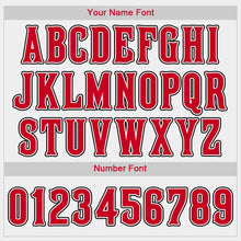 Загрузить изображение в средство просмотра галереи, Custom White Red-Black Baseball Jersey