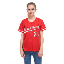Загрузить изображение в средство просмотра галереи, Custom Red White-Black Baseball Jersey