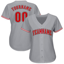 Загрузить изображение в средство просмотра галереи, Custom Gray Red-White Baseball Jersey