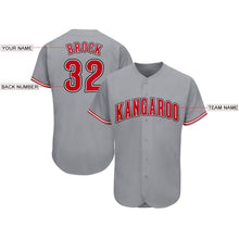 Загрузить изображение в средство просмотра галереи, Custom Gray Red-White Baseball Jersey