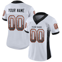 Laden Sie das Bild in den Galerie-Viewer, Custom White Black-Orange Drift Fashion Football Jersey