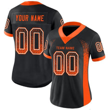 Load image into Gallery viewer, Custom Black Orange-White Drift Fashion Football Jersey