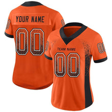 Laden Sie das Bild in den Galerie-Viewer, Custom Orange Black-White Drift Fashion Football Jersey