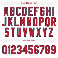 Загрузить изображение в средство просмотра галереи, Custom White Red-Navy Baseball Jersey