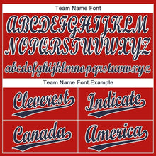 Загрузить изображение в средство просмотра галереи, Custom Red Navy-White Baseball Jersey