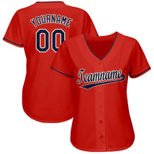 Загрузить изображение в средство просмотра галереи, Custom Red Navy-White Baseball Jersey