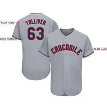 Загрузить изображение в средство просмотра галереи, Custom Gray Navy-Red Baseball Jersey