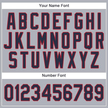 Загрузить изображение в средство просмотра галереи, Custom Gray Navy-Red Baseball Jersey