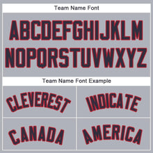Загрузить изображение в средство просмотра галереи, Custom Gray Navy-Red Baseball Jersey