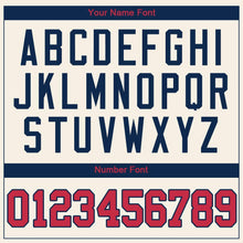 Charger l'image dans la galerie, Custom Cream Red-Navy Authentic Baseball Jersey