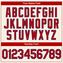 Charger l'image dans la galerie, Custom Cream Red-Royal Authentic Baseball Jersey