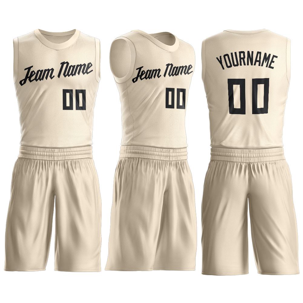 Custom Black White Round Neck Basketball Jersey – CustomJerseysPro