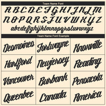 Load image into Gallery viewer, Custom Cream Black Round Neck Suit Basketball Jersey