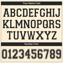 Load image into Gallery viewer, Custom Cream Black V-Neck Basketball Jersey