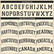 Load image into Gallery viewer, Custom Cream Black V-Neck Basketball Jersey