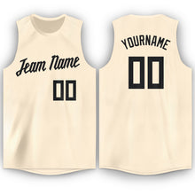 Charger l'image dans la galerie, Custom Cream Black Round Neck Basketball Jersey