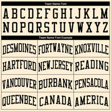 Load image into Gallery viewer, Custom Cream Black Round Neck Suit Basketball Jersey