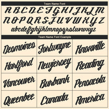 Laden Sie das Bild in den Galerie-Viewer, Custom Cream Black V-Neck Basketball Jersey