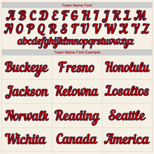 Загрузить изображение в средство просмотра галереи, Custom Cream Red-Navy Authentic Baseball Jersey