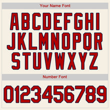 Загрузить изображение в средство просмотра галереи, Custom Cream Red-Navy Authentic Baseball Jersey