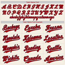 Загрузить изображение в средство просмотра галереи, Custom Cream Red-Navy Authentic Baseball Jersey