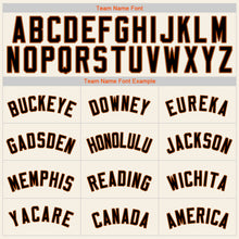 Charger l'image dans la galerie, Custom Cream Black Orange-Old Gold Authentic Baseball Jersey