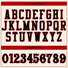 Загрузить изображение в средство просмотра галереи, Custom Cream Black-Red Authentic Baseball Jersey