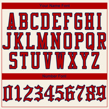 Загрузить изображение в средство просмотра галереи, Custom Cream Red-Navy Authentic Baseball Jersey