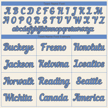 Charger l'image dans la galerie, Custom Cream Light Blue-Steel Gray Authentic Father's Day Baseball Jersey