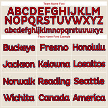 Загрузить изображение в средство просмотра галереи, Custom Cream Red-Navy Authentic Baseball Jersey