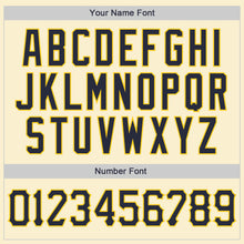 Charger l'image dans la galerie, Custom Cream Navy-Gold Round Neck Rib-Knit Basketball Jersey