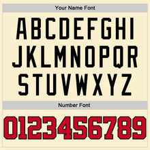 Загрузить изображение в средство просмотра галереи, Custom Cream Red-Black Round Neck Rib-Knit Basketball Jersey