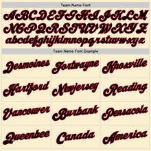 Загрузить изображение в средство просмотра галереи, Custom Cream Red-Black Round Neck Rib-Knit Basketball Jersey