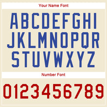 Load image into Gallery viewer, Custom Cream Red-Royal Authentic American Flag Fashion Baseball Jersey