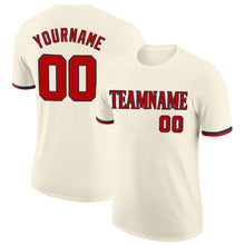 Загрузить изображение в средство просмотра галереи, Custom Cream Red-Navy Performance T-Shirt