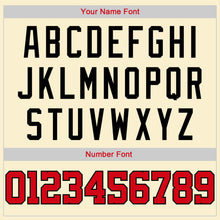 Загрузить изображение в средство просмотра галереи, Custom Cream Red-Black Authentic Throwback Rib-Knit Baseball Jersey Shirt