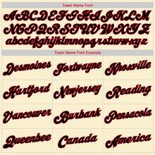 Загрузить изображение в средство просмотра галереи, Custom Cream Red-Black Authentic Throwback Rib-Knit Baseball Jersey Shirt