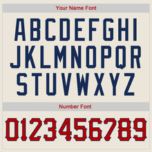 Загрузить изображение в средство просмотра галереи, Custom Cream Red-Navy Authentic Baseball Jersey