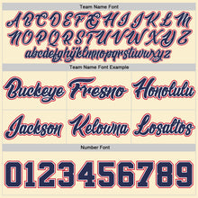 Load image into Gallery viewer, Custom Cream Navy-Red Authentic Throwback Basketball Shorts