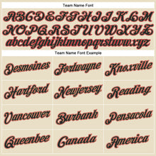 Laden Sie das Bild in den Galerie-Viewer, Custom Cream Black-Red Authentic Throwback Basketball Jersey