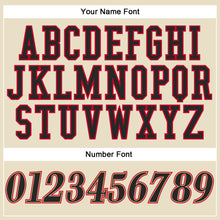 Laden Sie das Bild in den Galerie-Viewer, Custom Cream Black-Red Authentic Throwback Basketball Jersey