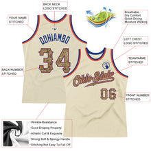 Laden Sie das Bild in den Galerie-Viewer, Custom Cream Camo-Royal Authentic Throwback Basketball Jersey