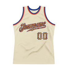 Laden Sie das Bild in den Galerie-Viewer, Custom Cream Camo-Royal Authentic Throwback Basketball Jersey