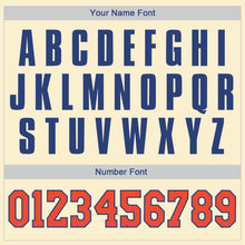 Charger l'image dans la galerie, Custom Cream Orange-Royal Authentic Throwback Basketball Jersey