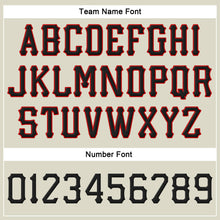 Загрузить изображение в средство просмотра галереи, Custom Cream Black-Red Stitched Adjustable Snapback Hat