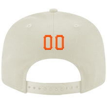 Laden Sie das Bild in den Galerie-Viewer, Custom Cream Orange-Black Stitched Adjustable Snapback Hat
