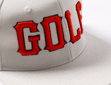 Laden Sie das Bild in den Galerie-Viewer, Custom Cream Orange-Black Stitched Adjustable Snapback Hat