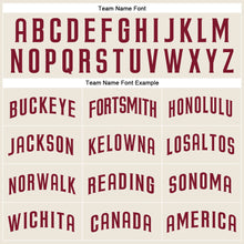 Загрузить изображение в средство просмотра галереи, Custom Cream Crimson Authentic Baseball Jersey