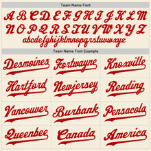 Загрузить изображение в средство просмотра галереи, Custom Cream Red-Black Authentic Baseball Jersey